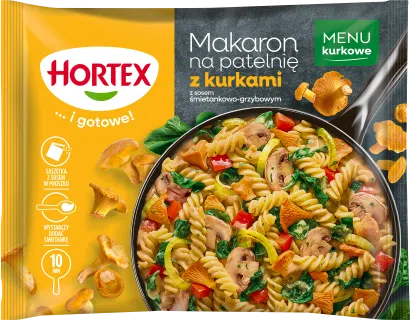 Makaron na patelnię z kurkami